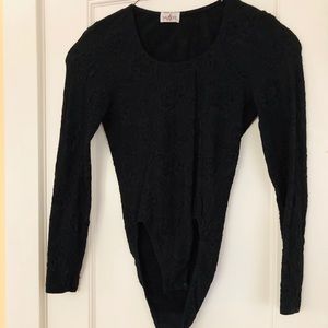 Vintage Parisian Black Unitard